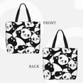 thumbnail image 2 of Fuzoiu Seamless Pattern Cute Panda Print Durable Tote Bag,Shoulder Bag with Zipper Closure,Casual Tote's Handbag,for Daily Use, Shopping, School, Work, 2 of 7