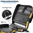 thumbnail image 4 of FORMRS Zipper Binder with Shoulder Strap 2-inch Ring 500 Sheet Capacity File Bag, Yellow Checkered Pattern, 4 of 5