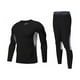 thumbnail image 1 of Wosthever Conjunto de medias de primera capa de invierno, ropa, trajes, camisa de compresión, Calzoncillos largos, entrenamiento, correr, ropa Uniforme atlético Negro Adultos/XXL, 1 of 6