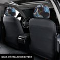 thumbnail image 3 of Sturniolo Triplets Funda Protectora Universal para Reposacabezas de Coche, Funda Elástica para Reposacabezas de Asiento de Auto, Funda de Tela Antipolvo, Accesorios de Interior 2 Piezas, 3 of 6