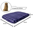 thumbnail image 2 of Violet Pet Bed, Monochromatic Geometrical Checkered Plaid Tartan Striped Vintage Illustration, Resistant Pad for Dogs and Cats Cushion with Removable Cover, 24" x 39", Indigo Lavender, by Ambesonne, 2 of 4