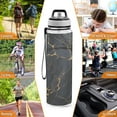 thumbnail image 7 of Black and Golden Marble 32oz Water Bottles with Straw Tritan Leakproof Sports Bottle BPA Free Clear for Fitness Gym Swimming Cycling, 7 of 7