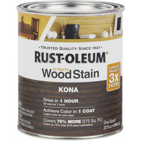 Rust-Oleum Ultimate Wood Stain Quart, Kona (Best Wood Stain Brand)