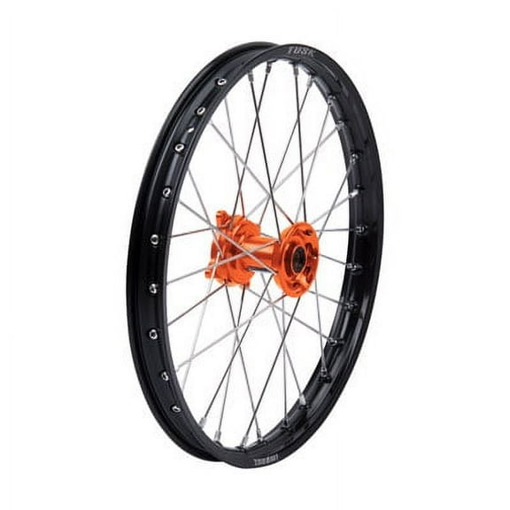 Impact Complete Wheel - Front 19 x 1.40 Black Rim/Silver Spoke/Orange Hub For TM, Husqvarna, KTM