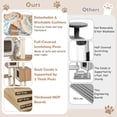 thumbnail image 6 of Modern Wooden Cat Tree with Perch Condos and Washable Cushions, 6 of 9