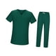 thumbnail image 5 of Conjunto de uniformes de enfermería, conjunto de uniformes de enfermería, mangas cortas, lavables con bolsillos, pantalón suave, ropa de trabajo XL, 5 of 8