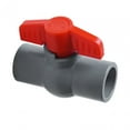 thumbnail image 4 of Válvula de bola de PVC de dos vías, recta, compacta, con manija en T, válvula de cierre de agua para aguas residuales gris 25mm, 4 of 9