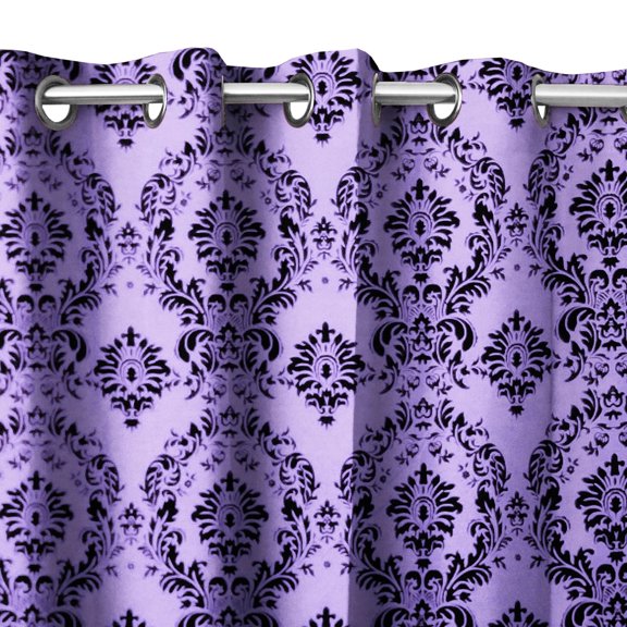 Grommet Blackout Curtain Taffeta Damask 56" Wide Curtain