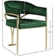 thumbnail image 3 of Meridian Furniture Madelyn Green Velvet Dining Chair (Set of 2), 3 of 6