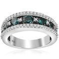 thumbnail image 1 of Bague Diamant Bleu 1 3/4ct Or Blanc 14K, 1 of 3