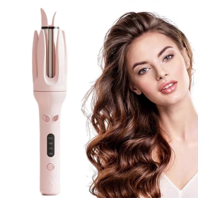 Rizador de pelo automático giratorio con barril de 28 mm, anti-quemaduras, calor ajustable para cabello largo.