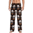 thumbnail image 2 of Kdxio Butterfly Skull Print Men's Sleep Pajama Pant Lounge Pants with Pockets, 2 of 8