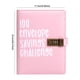 thumbnail image 2 of Money Challenge Budget - Libreta de ahorros para planificador (con candado), 100 sobres, color rosa, 2 of 6