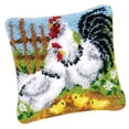 thumbnail image 1 of Kit de animales para hacer tú mismo con gancho de pestillo, alfombra, cojín, costura, ganchillo, bordado, pestillo Pollo, 1 of 9