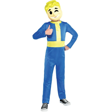 Party City Vault Boy Halloween Costume, Fallout Shelter, Includes Mask