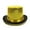Gold, variant on Womens Hat Unisex Tall British Gentleman Jazz Magician Sequin Rain Silk Bowler Hat Blue One Size