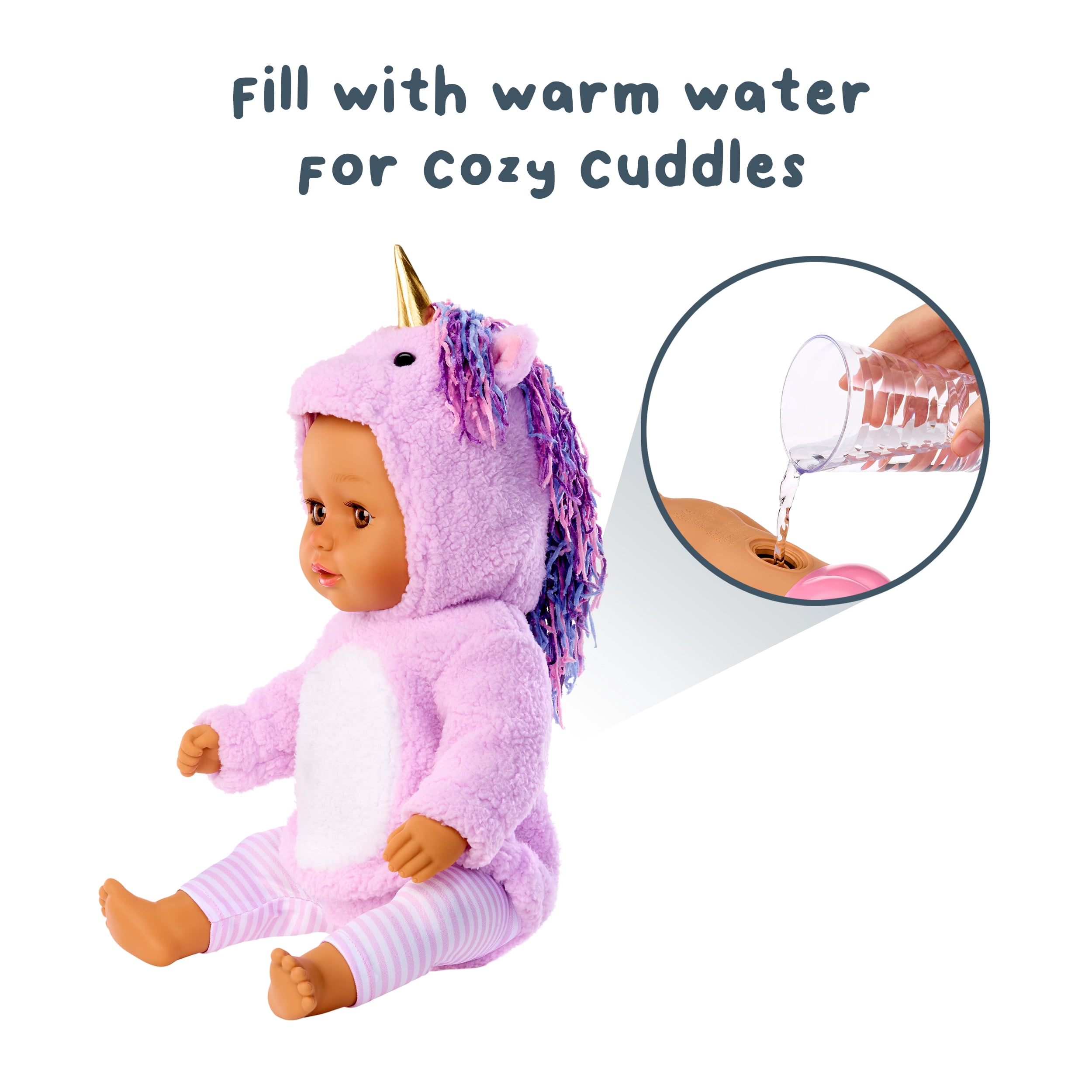 BABY born Bedtime Doll (Unicorn Outfit)- Light Brown Eyes