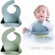thumbnail image 1 of 2-pack Silicone Baby Bibs, BPA-Free, Waterproof and Durable, Adjustable, 1 of 4