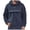Navy, variant on Mens Half Zip Fuzzy Hoodies Fall Winter Long Sleeve Fleece Warm Hooded Sweatshirts Casual Solid Color Pullover Tops with Pockets(S,Orange)