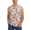 thumbnail image 2 of Lsque Gnomes And Autumn Leaves Print Men's Cotton Blend Sleeveless Muscle Shirts (S-3XL)- Moisture Wicking, Odor Protection, UPF 30+,3X-Large, 2 of 8
