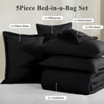 thumbnail image 4 of RUIKASI 5 Pieces Black Twin Bed Comforter Set with Sheets - Bed in a Bag with Comforter and All Season Sheets, Pillowcases, 4 of 9