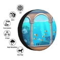 thumbnail image 4 of Naloa Underwater Aquarium Arches PVC Leather Spare Tire Wheel Cover Spare Tire Cover, for Car Truck SUV Camper Trailer Universal Fit(14-17in)-15 inch, 4 of 6