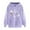 Purple, variant on Womens Coats Printed Hooded Rugby Print Long Sleeved Off Shoulder Sleeves Sweatshirt Khaki M,Coats for Women