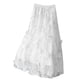 thumbnail image 3 of TaTaai Women High Waist Double Layer Mesh 3D Floral Appliqué Midi Skirt Lightweight Breathable Soft Machine Washable No Fading Versatile Daily Office Party Casual Wear Midi Skirt Gift, 3 of 9