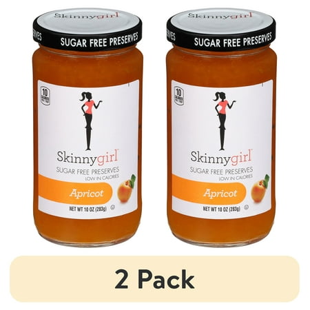 (2 pack) Skinnygirl Sugar-Free Apricot Preserves, 10 oz Jar