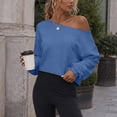 thumbnail image 4 of Msgweeeg Off-Shoulder Pullover Sweatshirt, Lightweight, Women's S-XXXL, 4 of 8