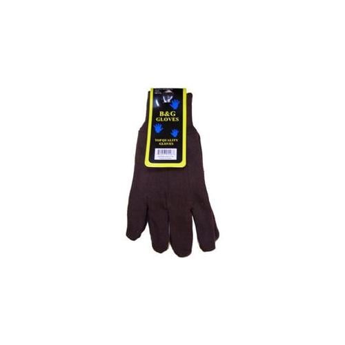 DDI Brown Jersey Glove Single Pair- Case of 12