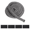 thumbnail image 1 of Kit de junta de estufa de leña Uxcell 11/16" x 79" Cuerda de sellado redonda de fibra de vidrio de grafito negra, 1 of 7