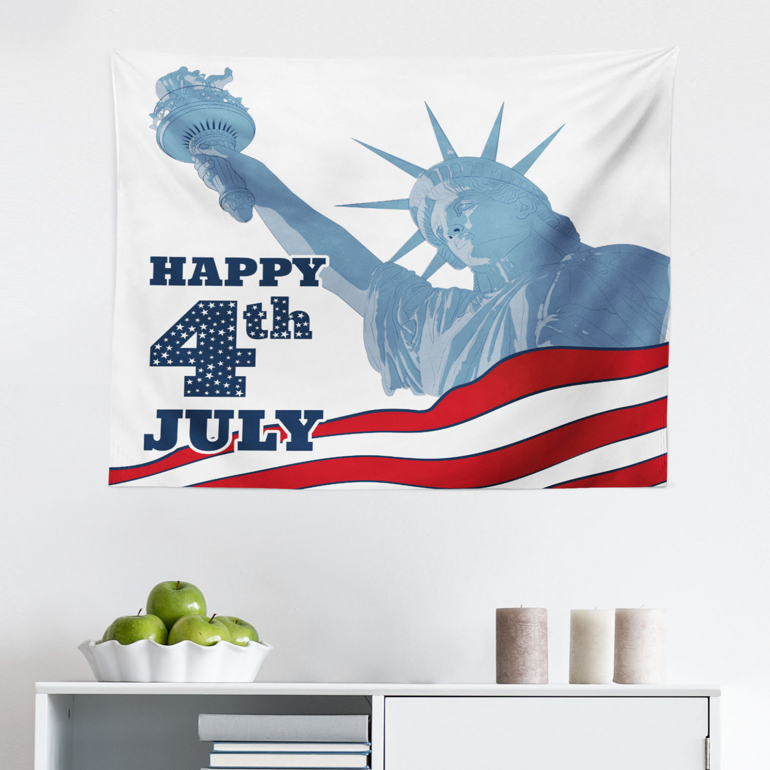 4th of July Tapestry, Colorful Celebration of Independence of United ...