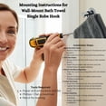 thumbnail image 5 of Wall Mount Towel Hook, Single Robe Hook, Polished Stainless Steel, Straight Hanging Support, Rust-Resistant, Sleek Minimalist Design, Ideal for Bathroom, Kitchen, Bedroom, Easy Installation, 5 of 7