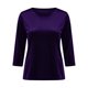 thumbnail image 4 of mfyjkho Tops Para Salir, Blusa Informal De Terciopelo Con Cuello Redondo Y Mangas 3/4 Para Mujer Tops Para Salir Para Mujer L, 4 of 7