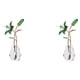 thumbnail image 4 of Estatuilla de flor de Cristal Injueey con adorno de tallo de plata/metal Florero de vidrio Ramos hechos a mano 2Conjunto Verde, 4 of 6