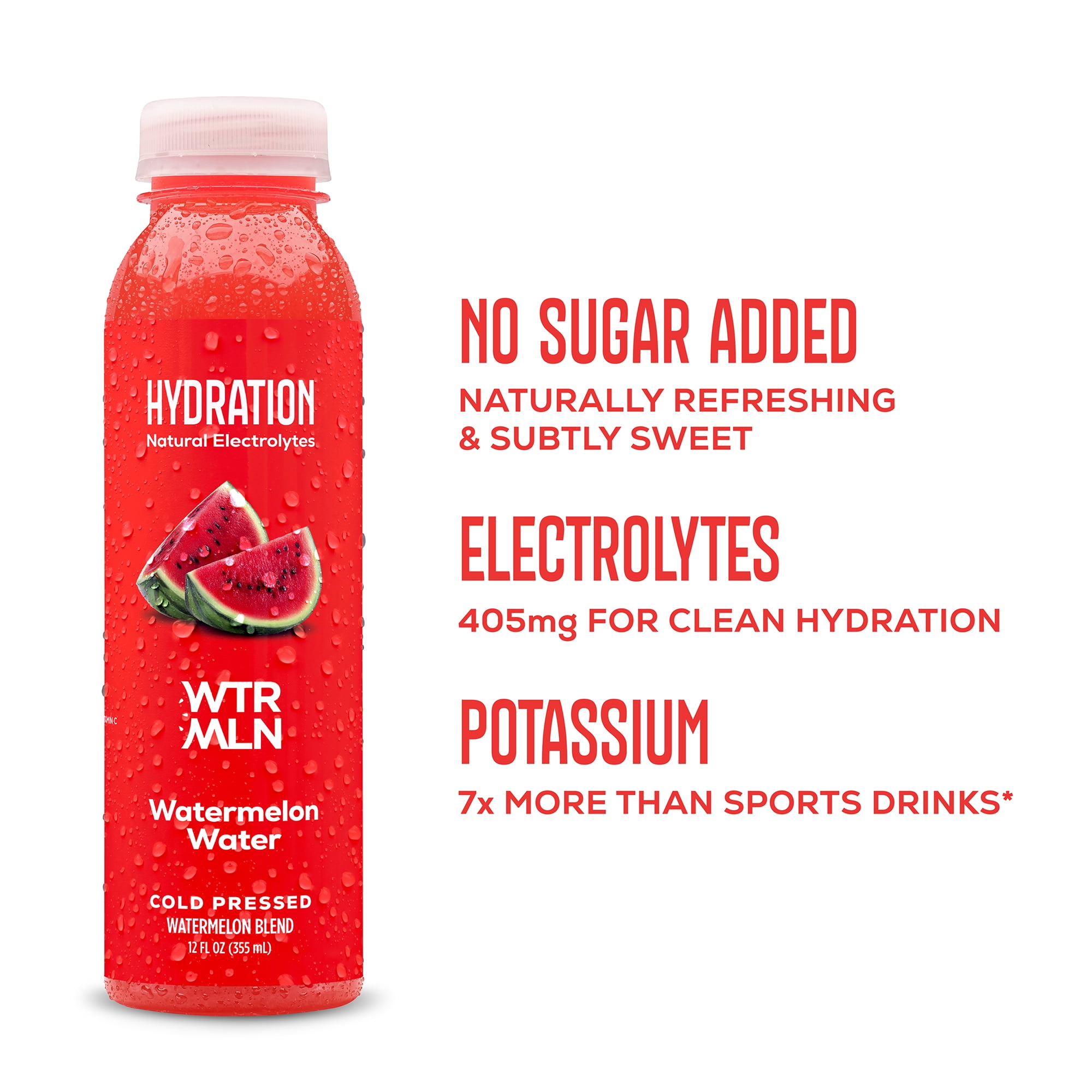 WTRMLN Watermelon Water 12oz Hydration Natural Electrolytes