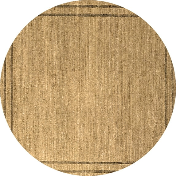 Ahgly Company Indoor Round Oriental Brown Industrial Area Rugs, 4' Round