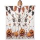 thumbnail image 1 of Manta de Halloween con diseño de gnomos y linternas de calabaza para decoración de habitaciones de niños, niñas, niños y adolescentes, manta con estampado de hojas de arce y copos de nieve, manta, 1 of 3