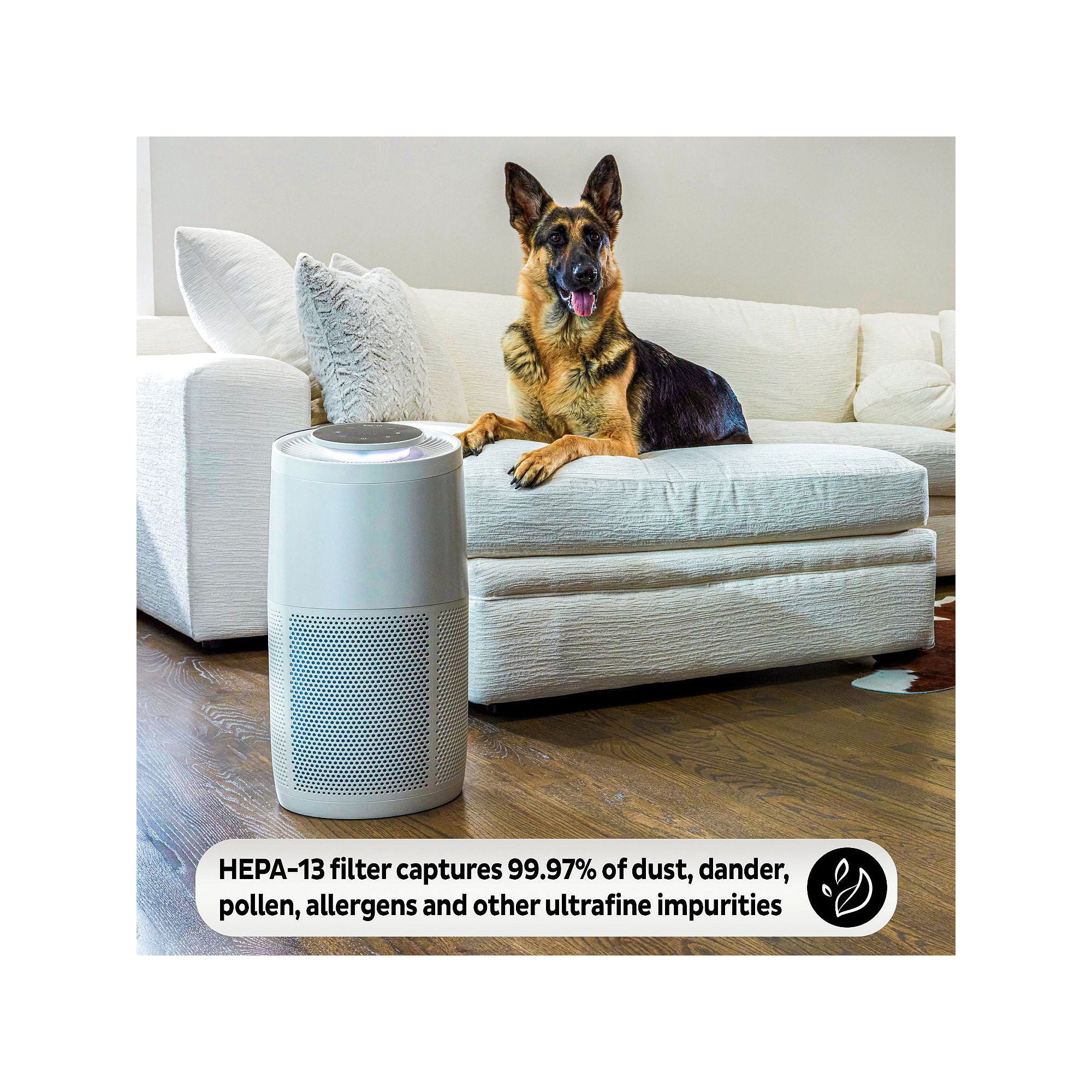 Instant Pot HEPA Quiet Air Purifier with Plasma Ion Technology for Rooms up to 1,940 sqft, Removes 99% of Dust, Smoke, Odors, Pollen & Pet Hair, for Bedrooms, Offices, & More, Pearl