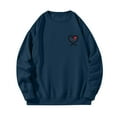 thumbnail image 3 of VBTAPA Valentines Day Sweatshirt for Men Love Heart Graphic Crewneck Pullover Sweatshirts Funny Long Sleeve Valentine Shirts Navy L, 3 of 6