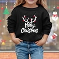 thumbnail image 2 of NIJNFCLOTH Chandails en Molleton de Noël Enfants Manches Longues Col Rond Imprimé Lettre Léger Chandails en Molleton Blouse Taille : 4-5 Ans, 2 of 6