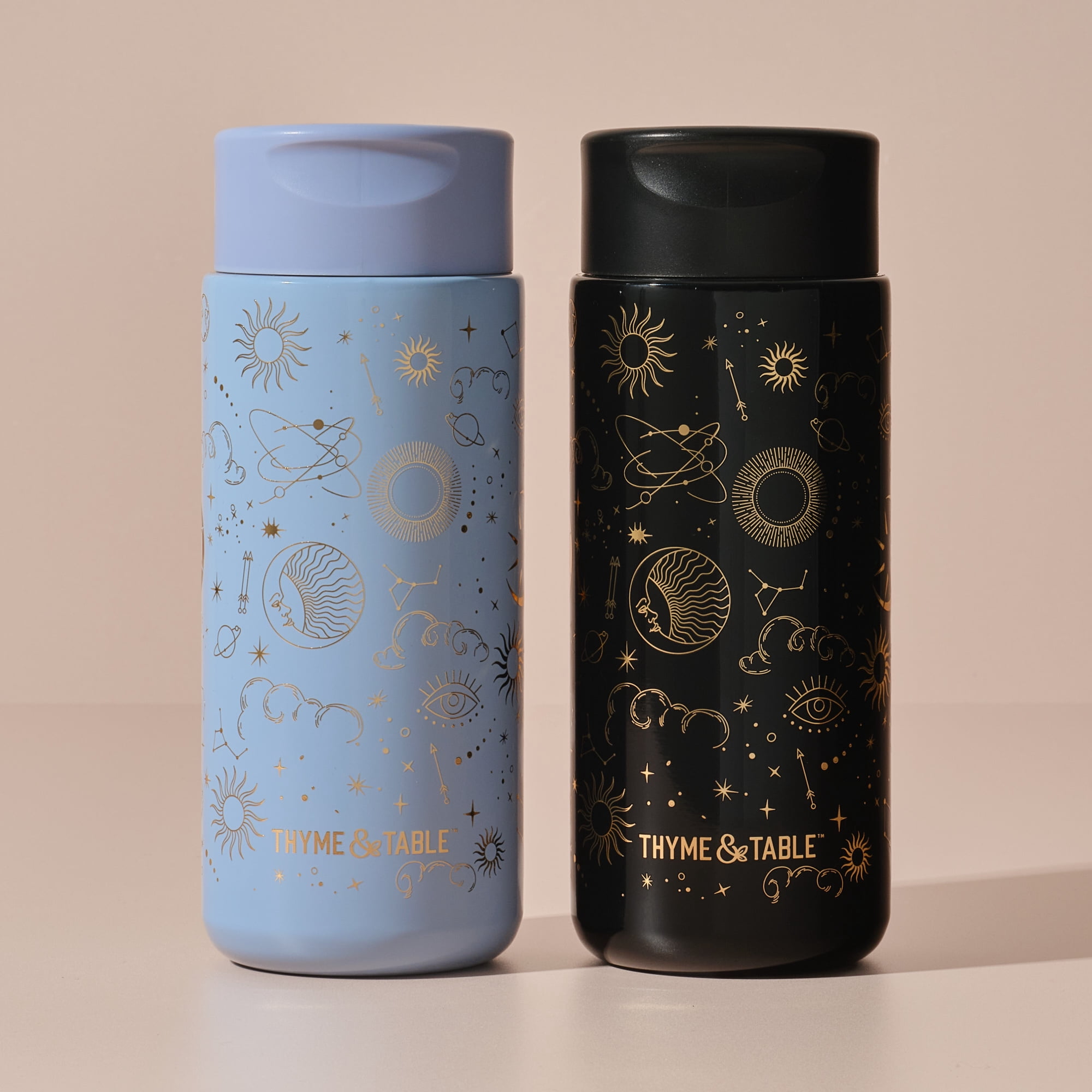 Thyme & Table 22oz Stainless Steel Coffee Tumbler, Blue Zodiac