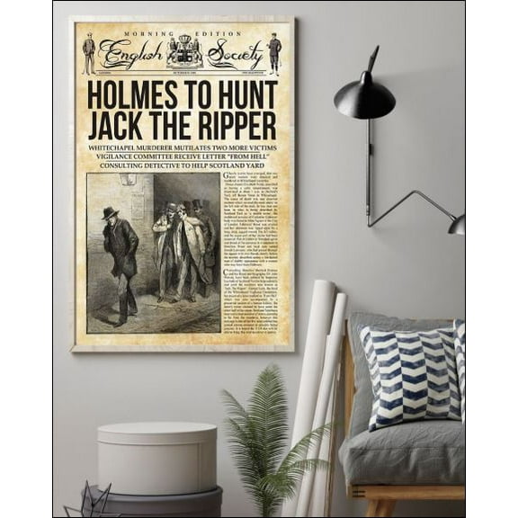Holmes to hunt jack the ripper poster 11 x 17 Inch Poster