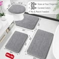 thumbnail image 4 of OLANLY Bathroom Rugs 30x20, Extra Soft Absorbent Chenille Bath Rugs, Rubber Backing Quick Dry, Machine Washable Bath Mats for Bathroom Floor, Tub and Shower, Home Decor Accessories, Grey C3, 4 of 7