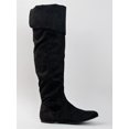 thumbnail image 2 of Qupid Proud-09 - Black Suede PU 7, 2 of 5