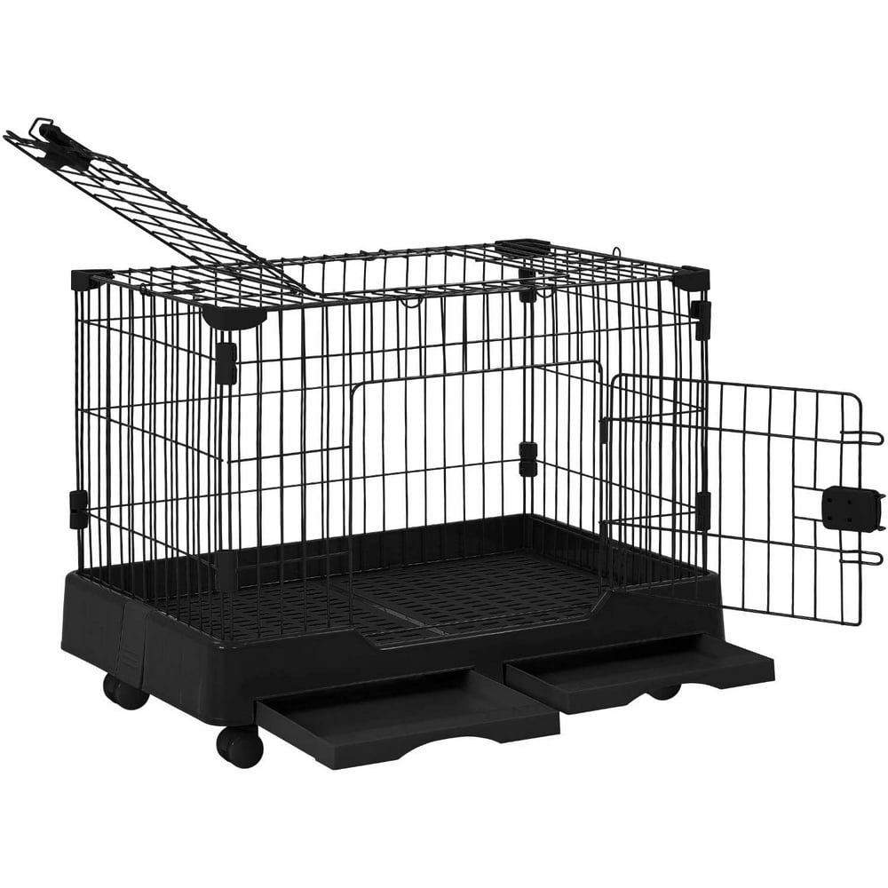 Cat Cage Cat Crate Kennel Cat Playpen Two door Cat House Furniture Pet