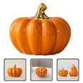 thumbnail image 2 of Ceramic Pumpkin Figurine Halloween Table Accent Ceramic Pumpkin Table Ornament, 2 of 2