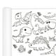 Papier Peint à Colorier Enfants 15x118inch Motifs Créatifs Enfants Jouets Dinosaures – image 5 sur 6