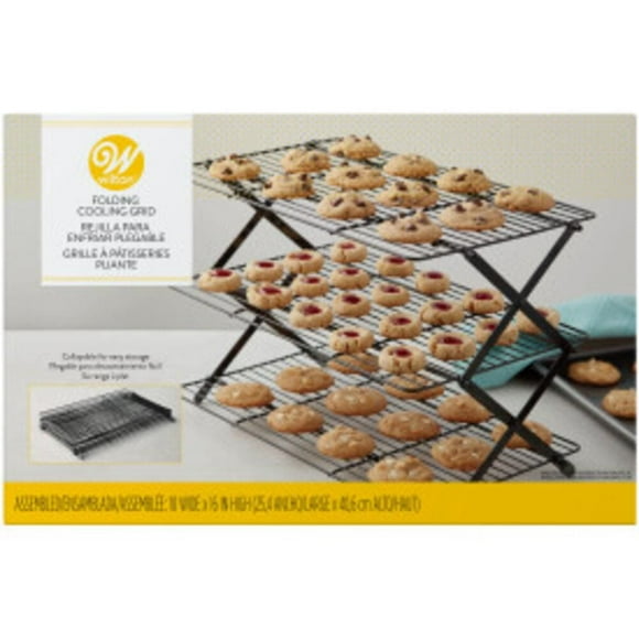 Grille à pâtisserie 3 étages repliable Or de Wilton